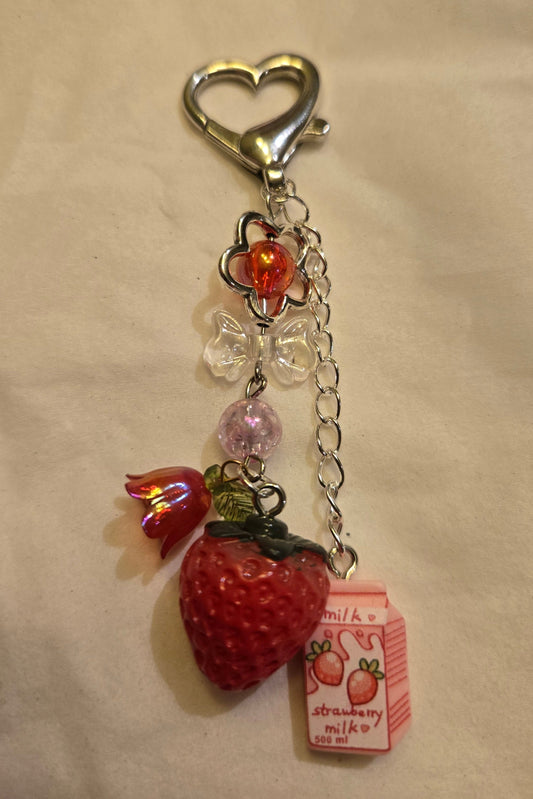 Strawberry Aes Dual Keychain